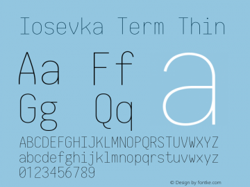 Iosevka Term Thin 2.3.2图片样张