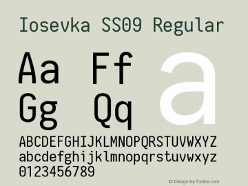 Iosevka SS09 2.3.2 Font Sample