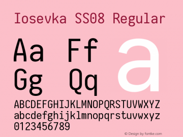 Iosevka SS08 2.3.2图片样张