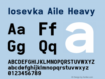 Iosevka Aile Heavy 2.3.2 Font Sample