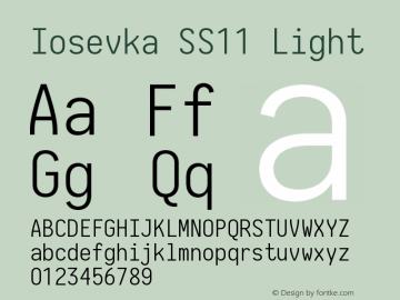 Iosevka SS11 Light 2.3.2图片样张