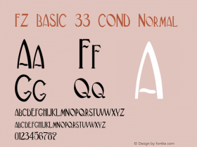 FZ BASIC 33 COND Normal 1.000 Font Sample