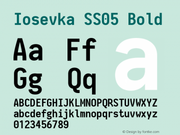 Iosevka SS05 Bold 2.3.2图片样张