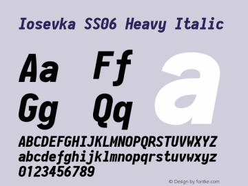 Iosevka SS06 Heavy Italic 2.3.2图片样张