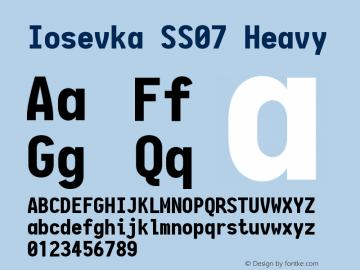 Iosevka SS07 Heavy 2.3.2 Font Sample