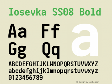 Iosevka SS08 Bold 2.3.2 Font Sample