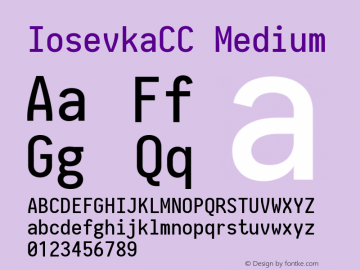 IosevkaCC Medium 2.3.2; ttfautohint (v1.8.3) Font Sample