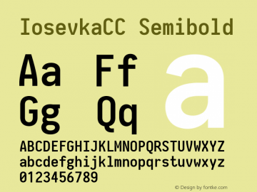 IosevkaCC Semibold 2.3.2; ttfautohint (v1.8.3) Font Sample
