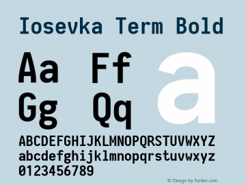 Iosevka Term Bold 2.3.2; ttfautohint (v1.8.3)图片样张