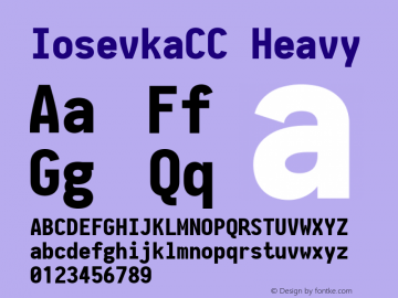 IosevkaCC Heavy 2.3.2; ttfautohint (v1.8.3) Font Sample