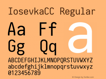 IosevkaCC 2.3.2 Font Sample