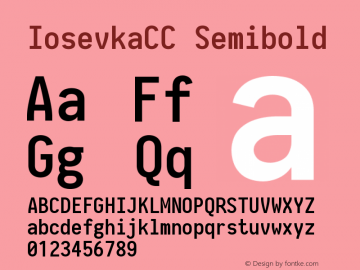 IosevkaCC Semibold 2.3.2 Font Sample