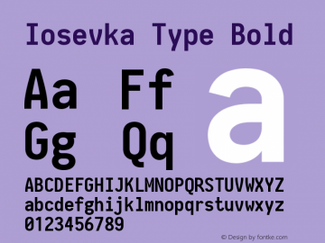 Iosevka Type Bold 2.3.2图片样张