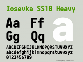 Iosevka SS10 Heavy 2.3.2; ttfautohint (v1.8.3) Font Sample