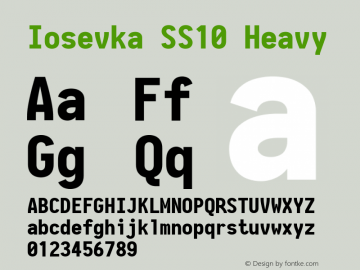 Iosevka SS10 Heavy 2.3.2; ttfautohint (v1.8.3)图片样张