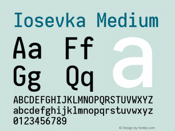 Iosevka Medium 2.3.2; ttfautohint (v1.8.3)图片样张