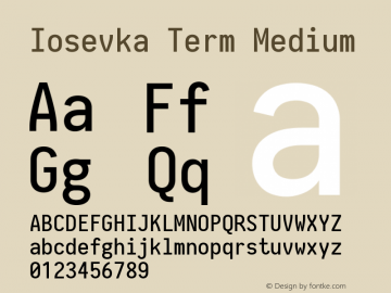 Iosevka Term Medium 2.3.2; ttfautohint (v1.8.3)图片样张