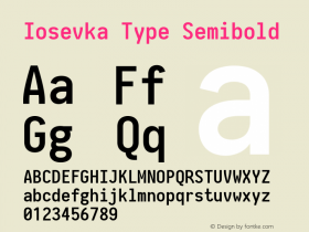 Iosevka Type Semibold 2.3.2; ttfautohint (v1.8.3)图片样张