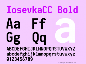 IosevkaCC Bold 2.3.2; ttfautohint (v1.8.3) Font Sample