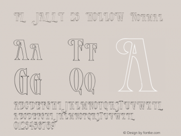 FZ JAZZY 23 HOLLOW Normal 1.000 Font Sample
