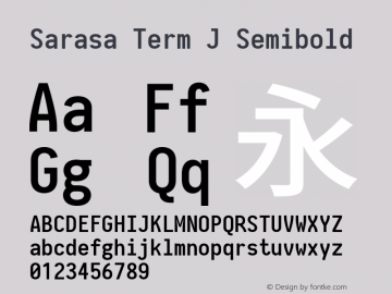 Sarasa Term J Semibold  Font Sample