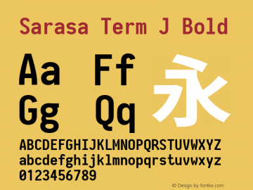 Sarasa Term J Bold  Font Sample