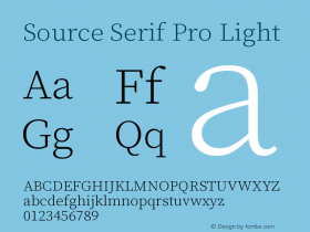 Source Serif Pro Light Version 3.001;hotconv 1.0.111;makeotfexe 2.5.65597图片样张