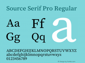 Source Serif Pro Version 3.001;hotconv 1.0.111;makeotfexe 2.5.65597图片样张