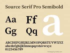 Source Serif Pro Semibold Version 3.001;hotconv 1.0.111;makeotfexe 2.5.65597图片样张