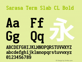 Sarasa Term Slab CL Bold  Font Sample