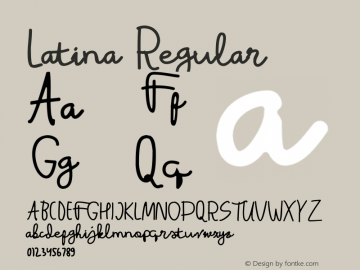 Latina Version 001.000 Font Sample