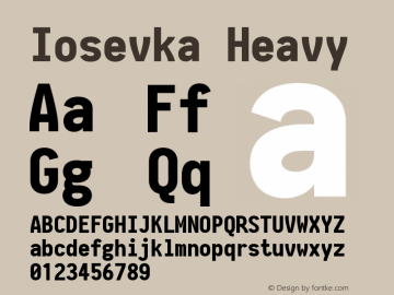 Iosevka Heavy 2.3.2 Font Sample