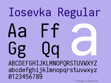 Iosevka 2.3.2 Font Sample