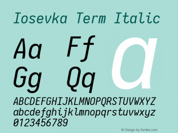 Iosevka Term Italic 2.3.2图片样张