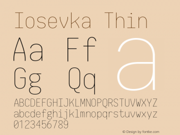 Iosevka Thin 2.3.2图片样张