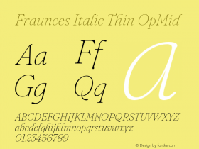Fraunces Italic Thin OpMid Version 0.000图片样张