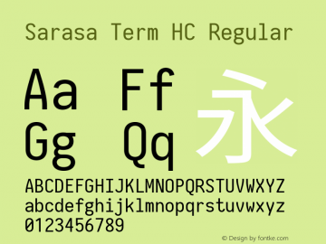 Sarasa Term HC  Font Sample