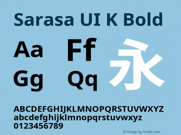 Sarasa UI K Bold Version 0.10.0; ttfautohint (v1.8.3) Font Sample