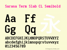 Sarasa Term Slab CL Semibold  Font Sample