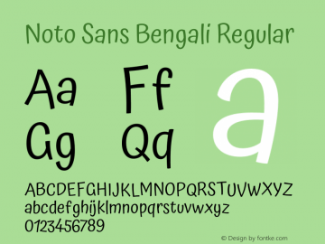 Noto Sans Bengali Version 2.00;October 4, 2019;FontCreator 11.0.0.2408 32-bit Font Sample