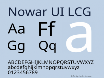 Nowar UI LCG Extended  Font Sample