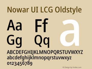 Nowar UI LCG Oldstyle Condensed Medium 图片样张
