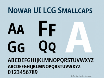 Nowar UI LCG Smallcaps Condensed SemiBold  Font Sample