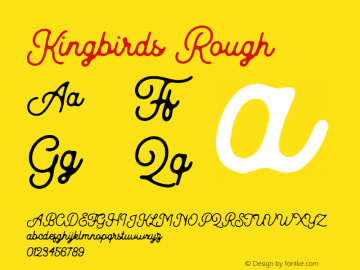 Kingbirds-Rough 1.000 Font Sample