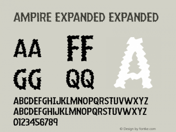 Ampire Expanded Version 1.0; 2019 Font Sample