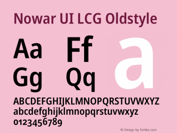 Nowar UI LCG Oldstyle Condensed SemiBold 图片样张