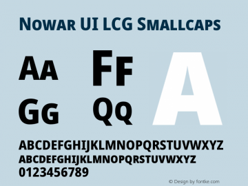 Nowar UI LCG Smallcaps Condensed ExtraBold  Font Sample