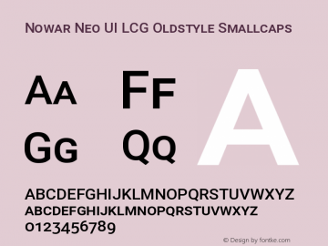 Nowar Neo UI LCG Oldstyle Smallcaps Medium 图片样张