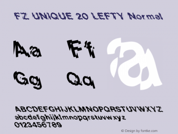 FZ UNIQUE 20 LEFTY Normal 1.0 Fri Apr 22 12:57:52 1994图片样张