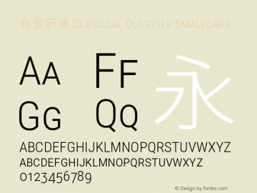 有爱新黑 Classical Oldstyle Smallcaps Condensed Light 图片样张